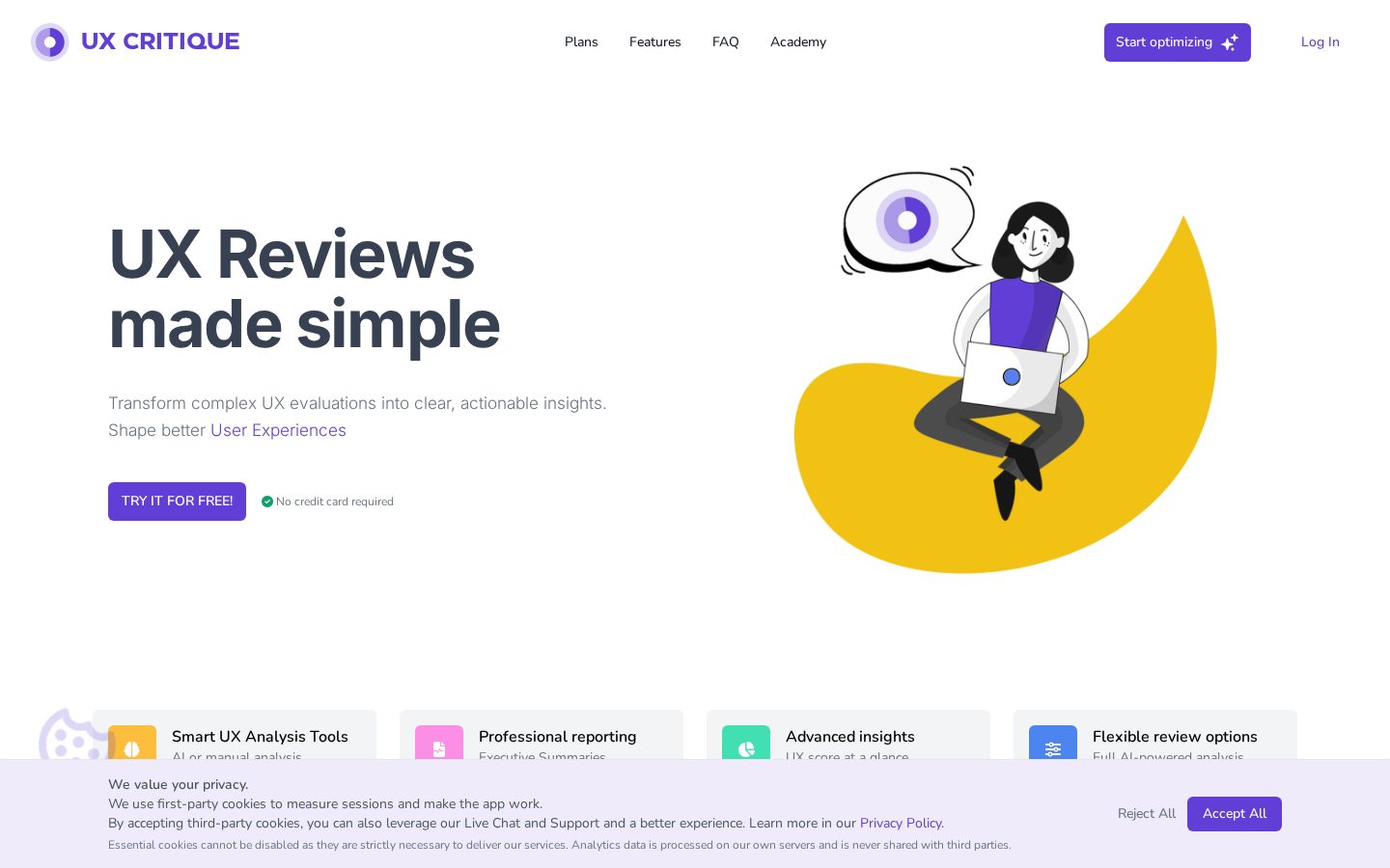 UX Critique Homepage