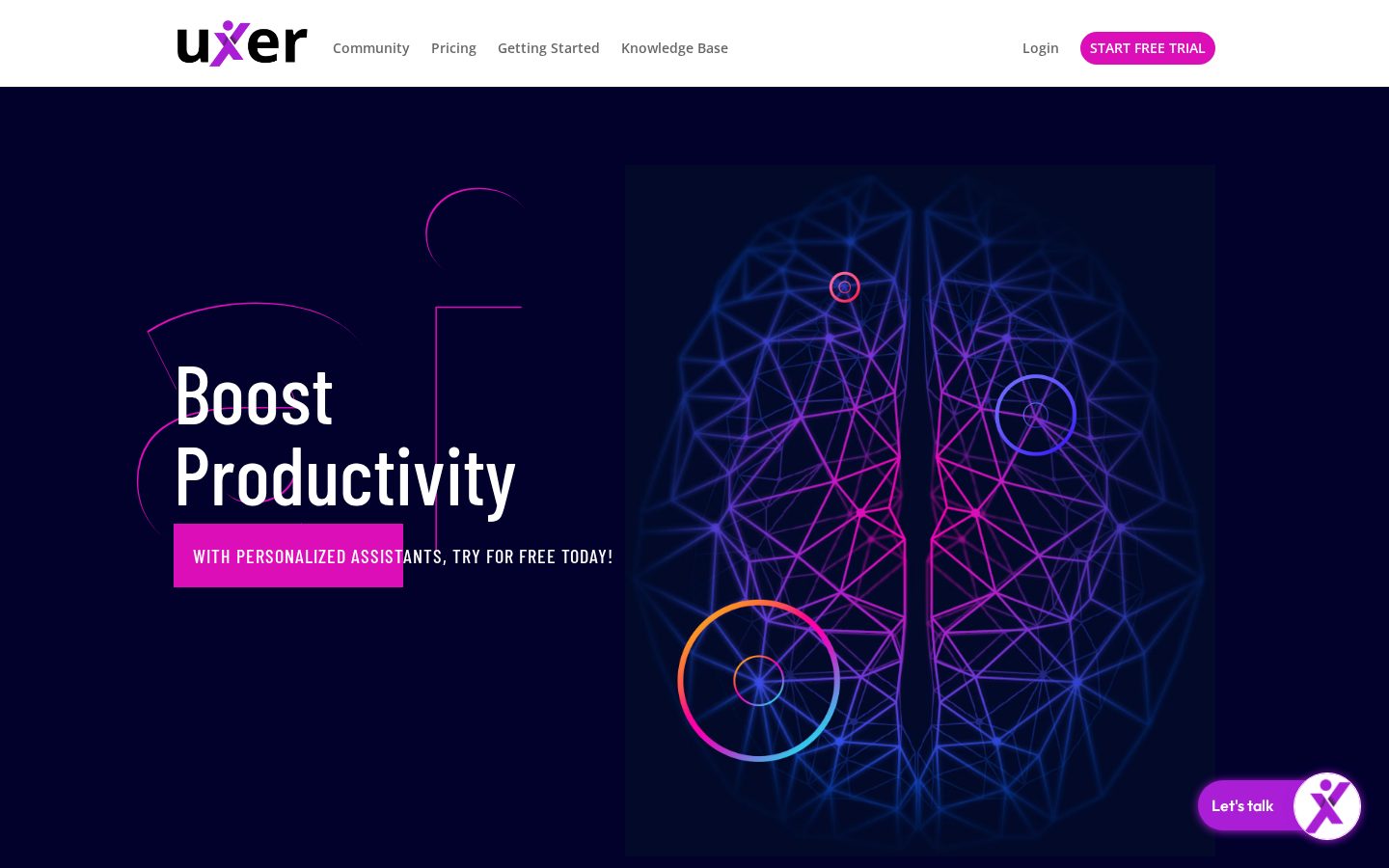 Uxer AI Homepage