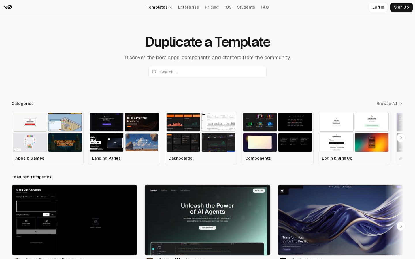 v0 Design Systems 2.0 Homepage