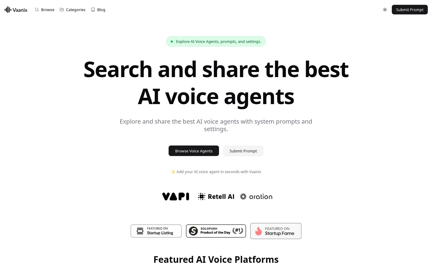 Vaanix Homepage
