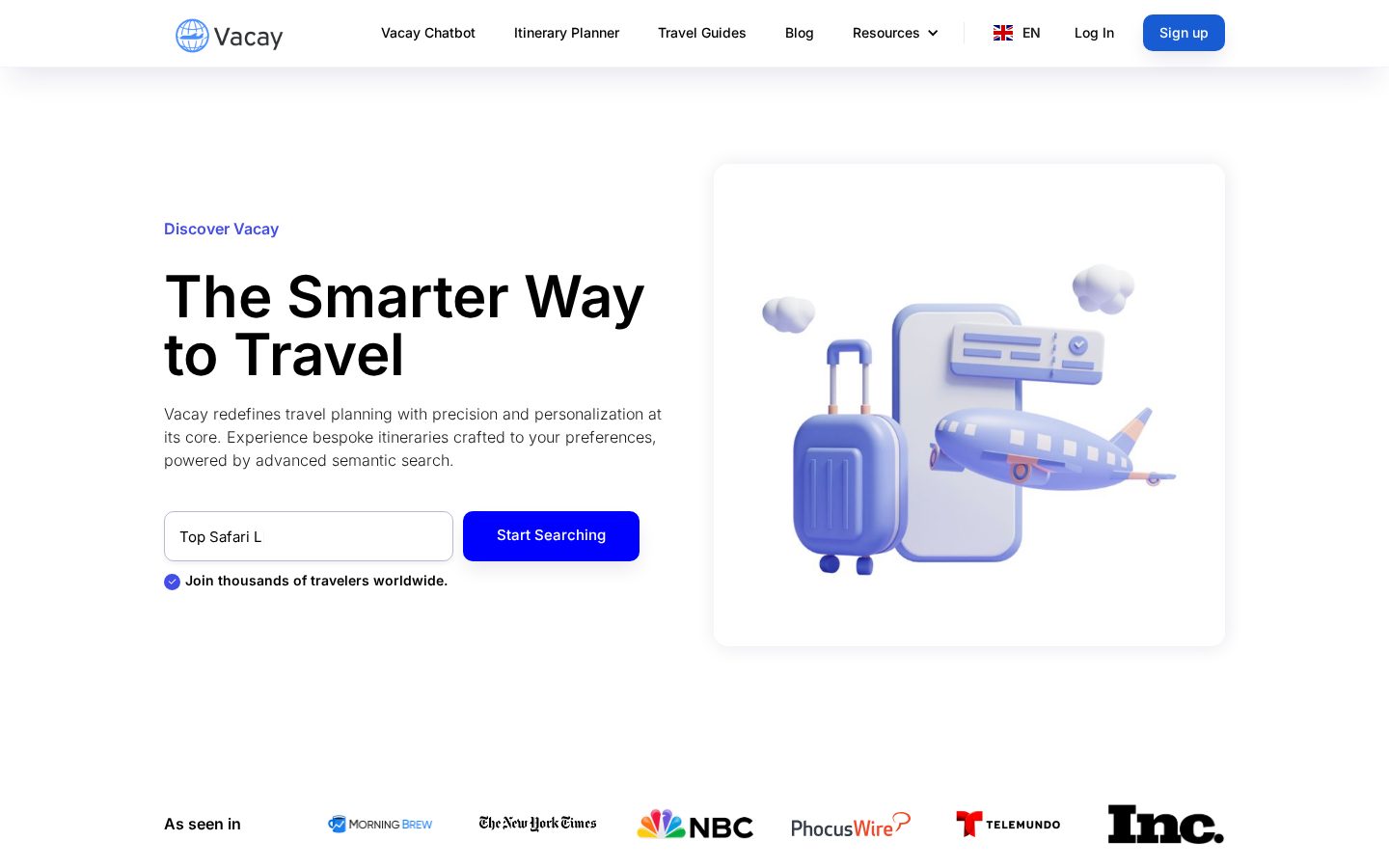 Vacay Homepage