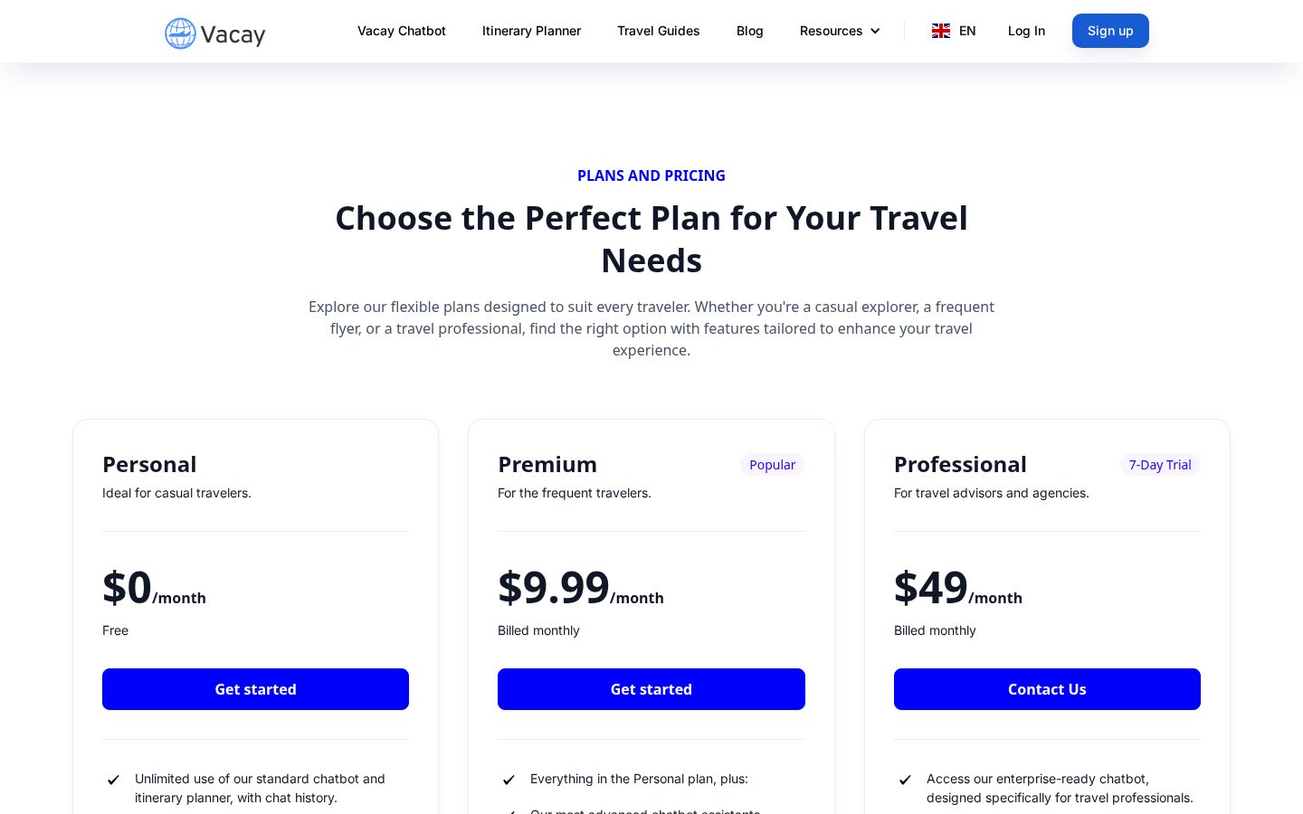 Vacay Pricing