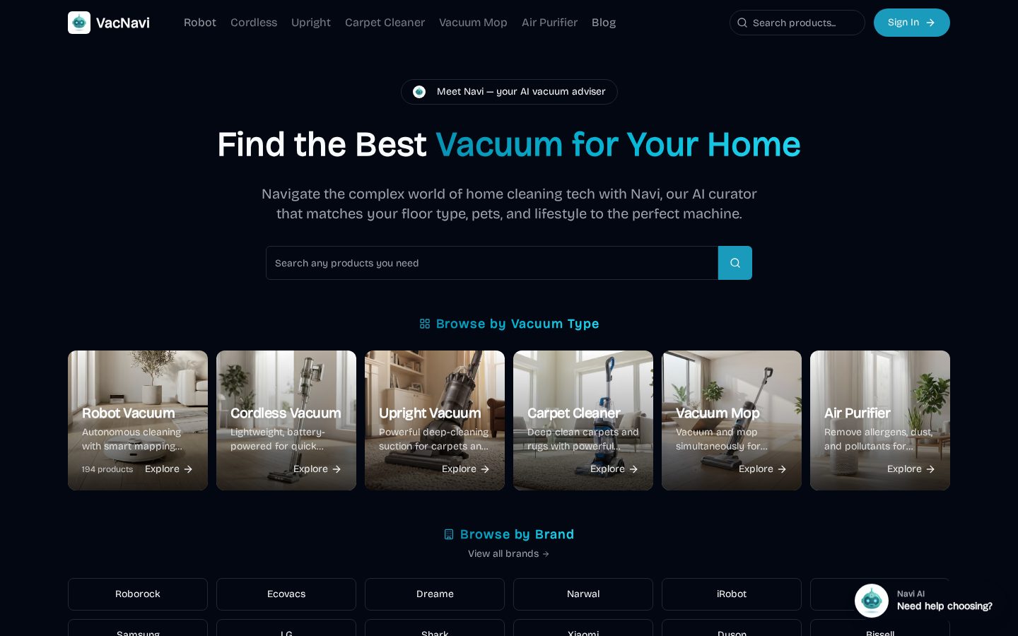 VacNavi Homepage