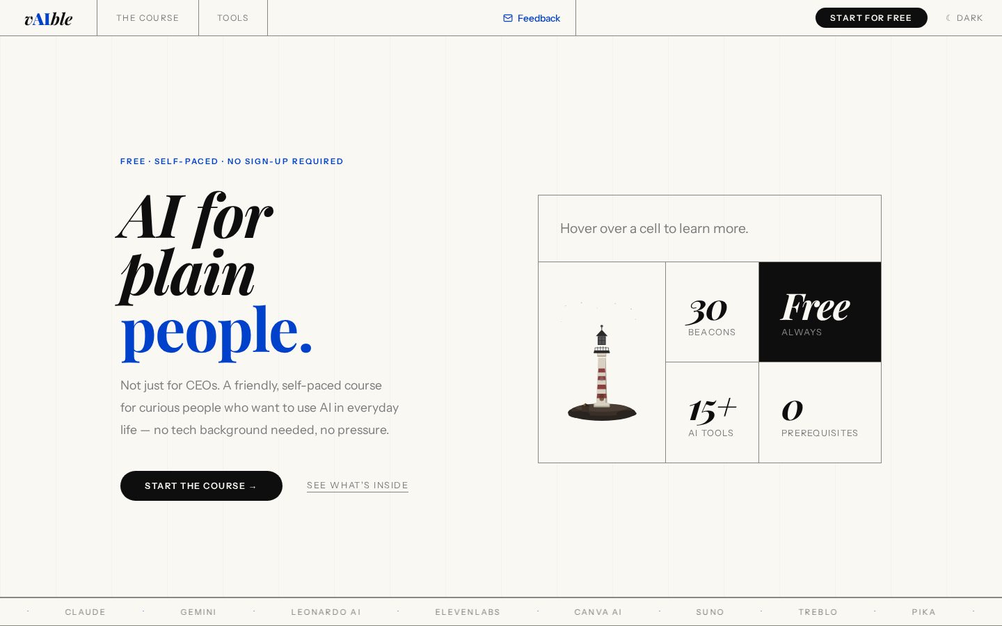 vAIble Homepage