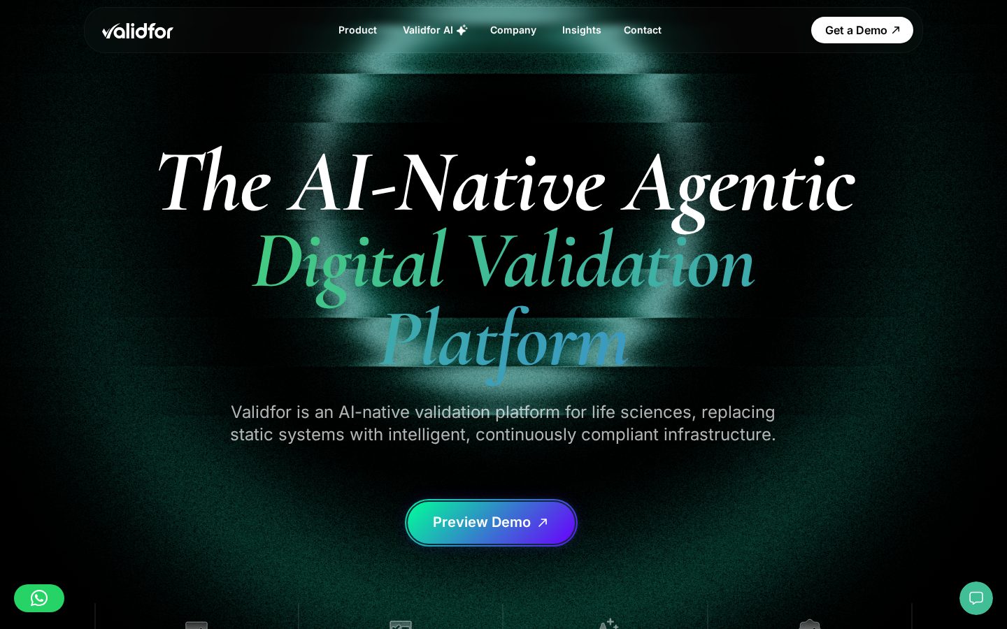 Validfor Homepage