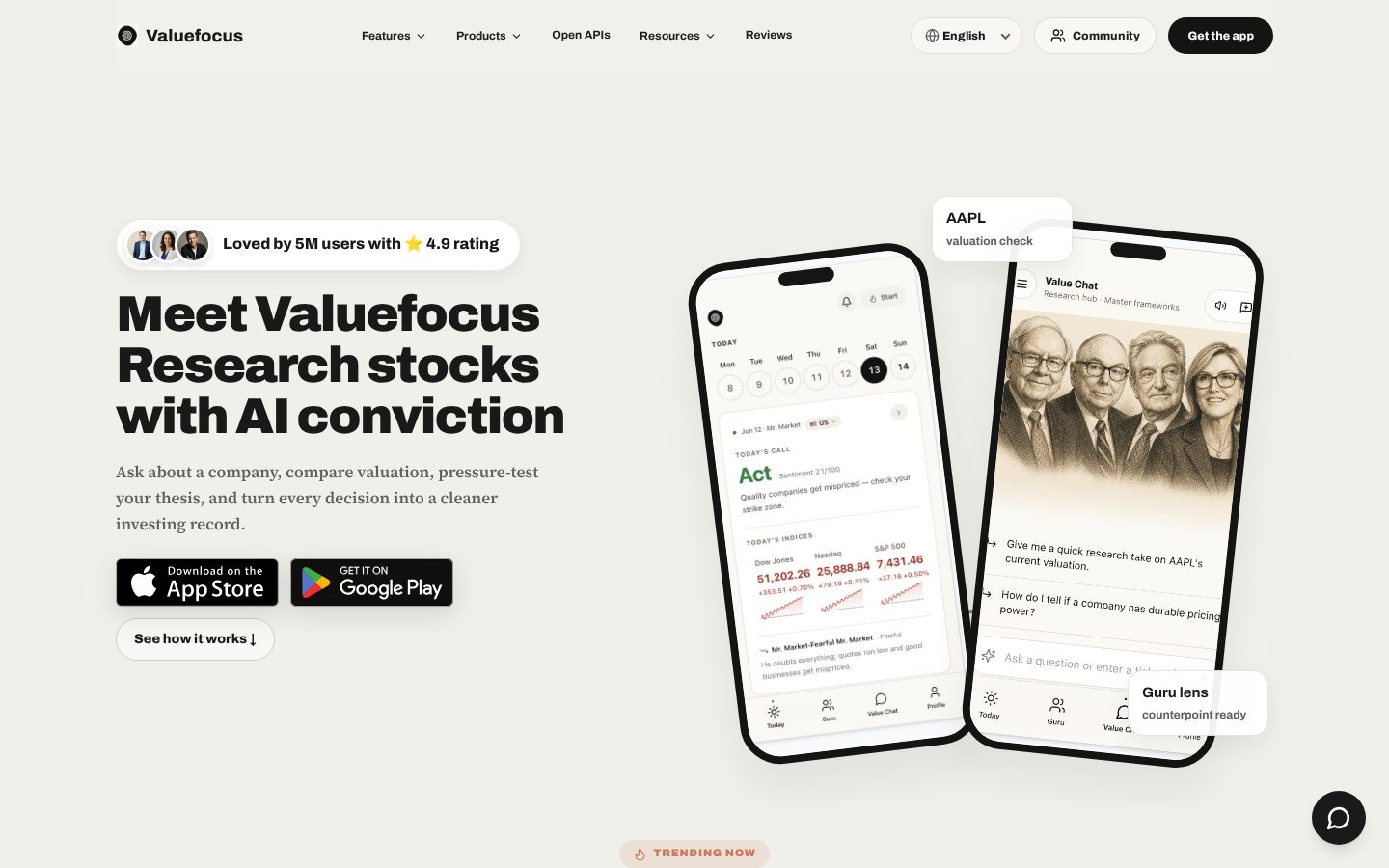 Valuefocus Homepage