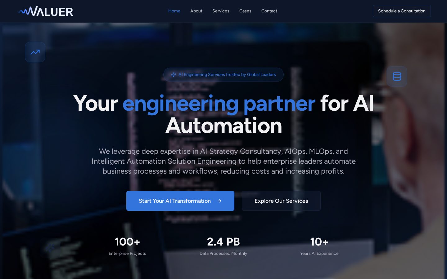 Valuer.ai Homepage
