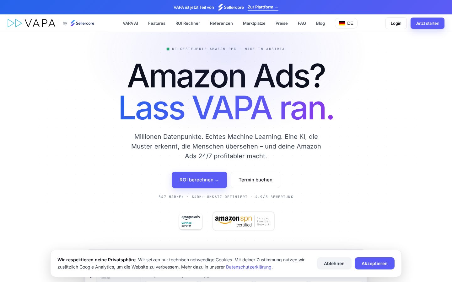 Vapa AI Homepage
