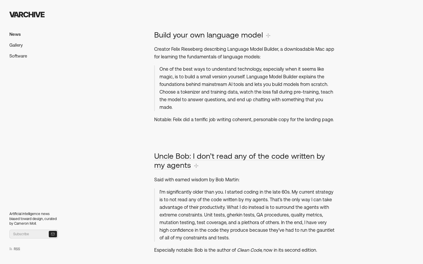 Varchive Homepage