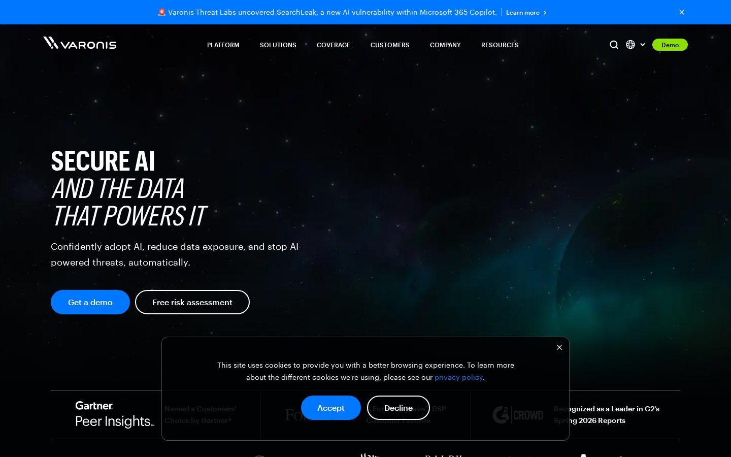 Varonis Homepage