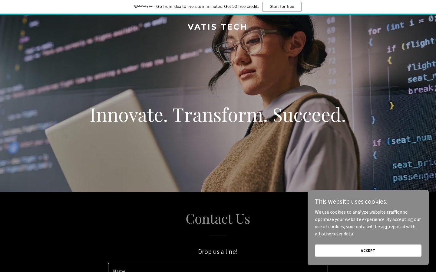 Vatis Tech Homepage
