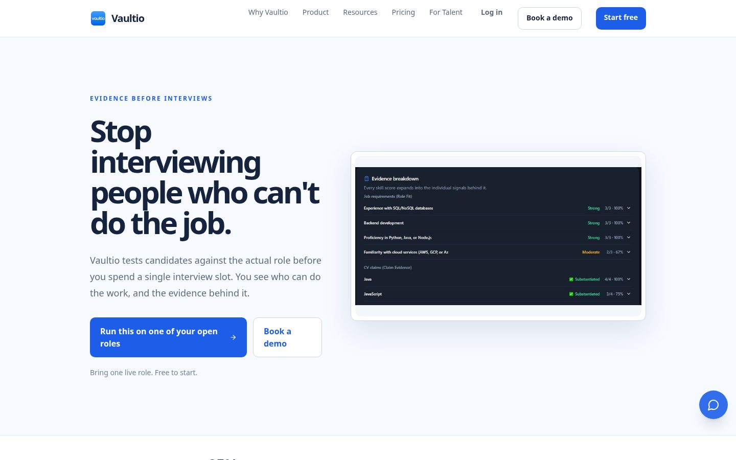 Vaultio Homepage