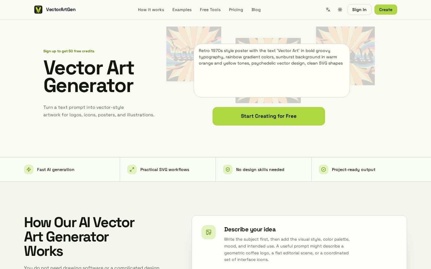 VectorArtGen Homepage