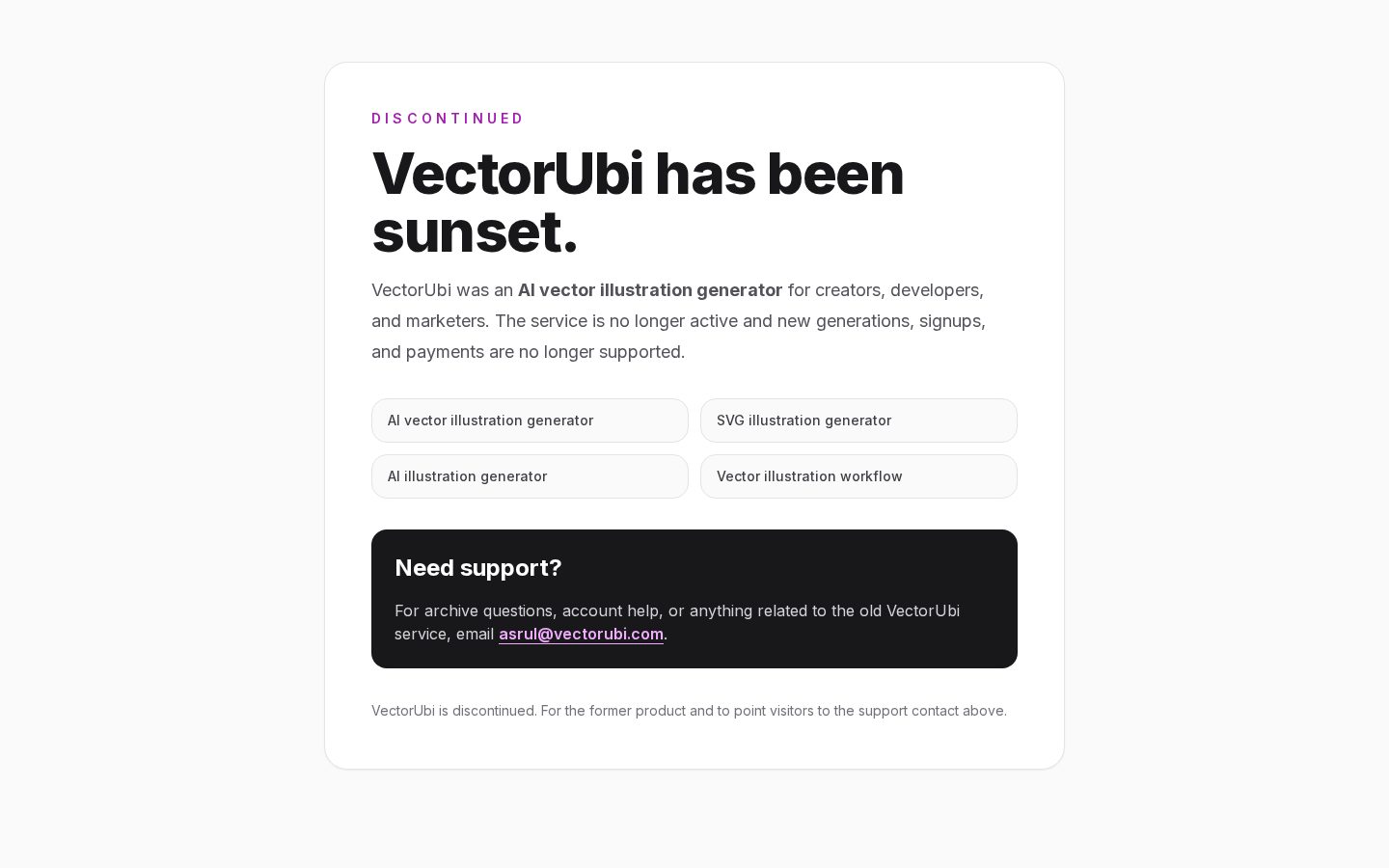 VectorUbi Homepage