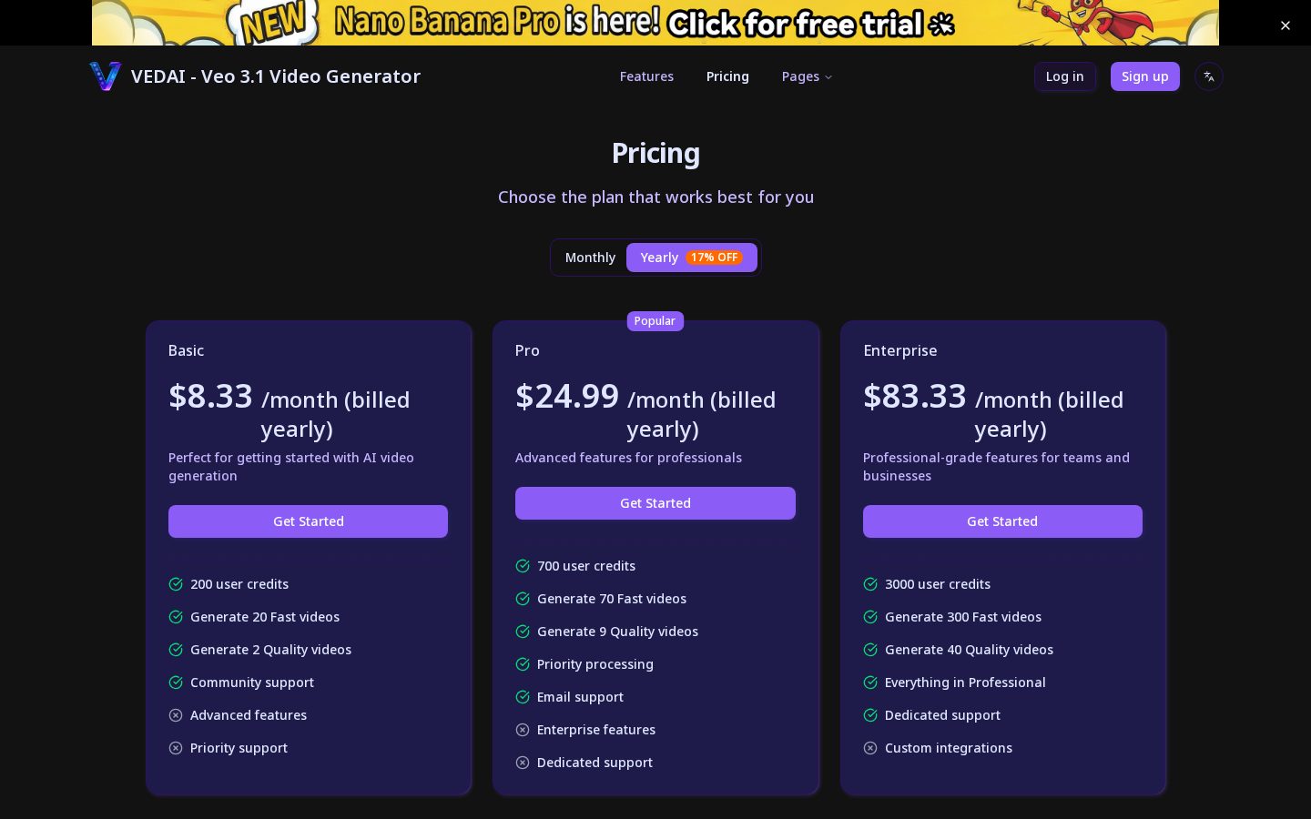 Ved Ai Pricing