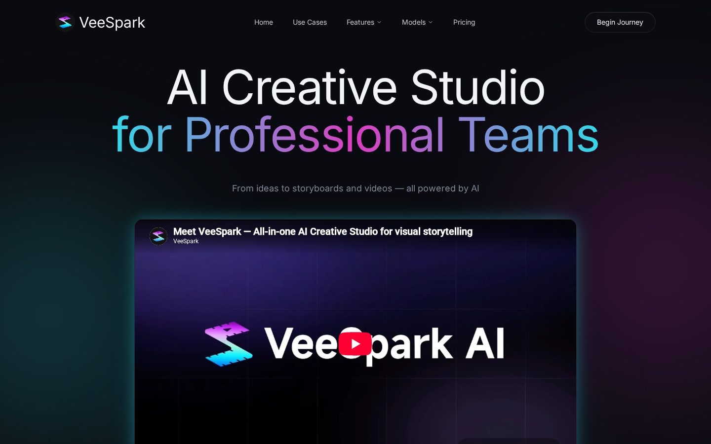 VeeSpark AI Homepage