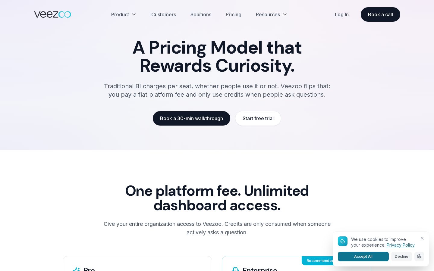 Veezoo Pricing