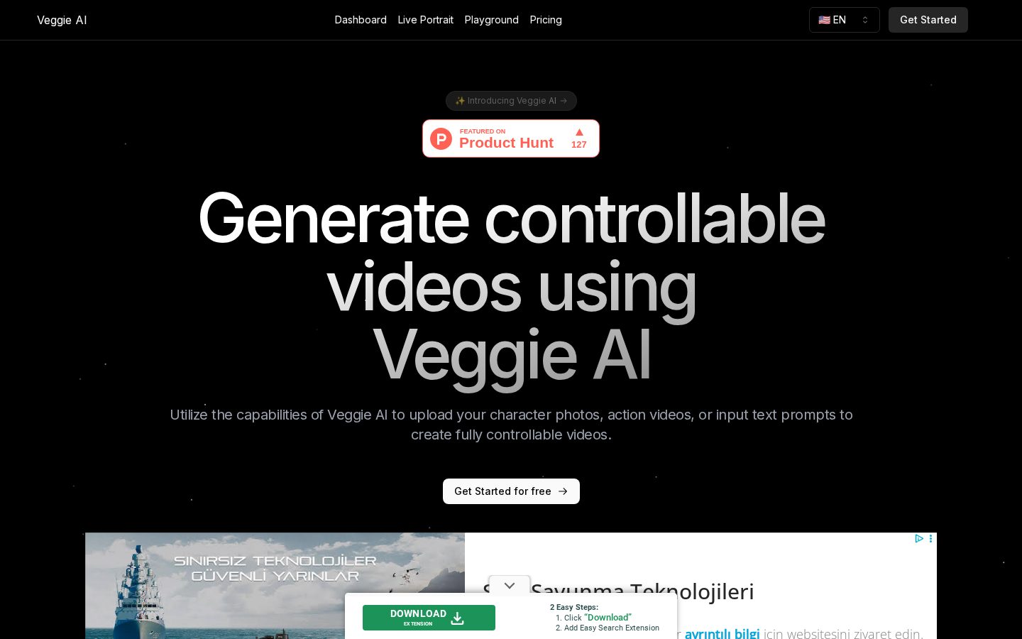 Veggie AI Homepage