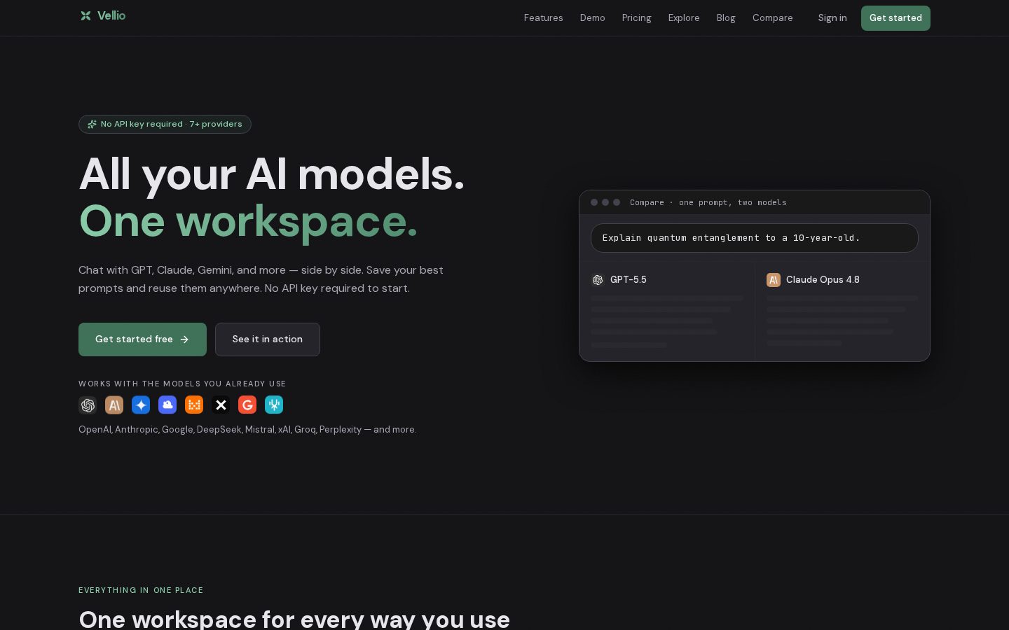 Vellio Homepage