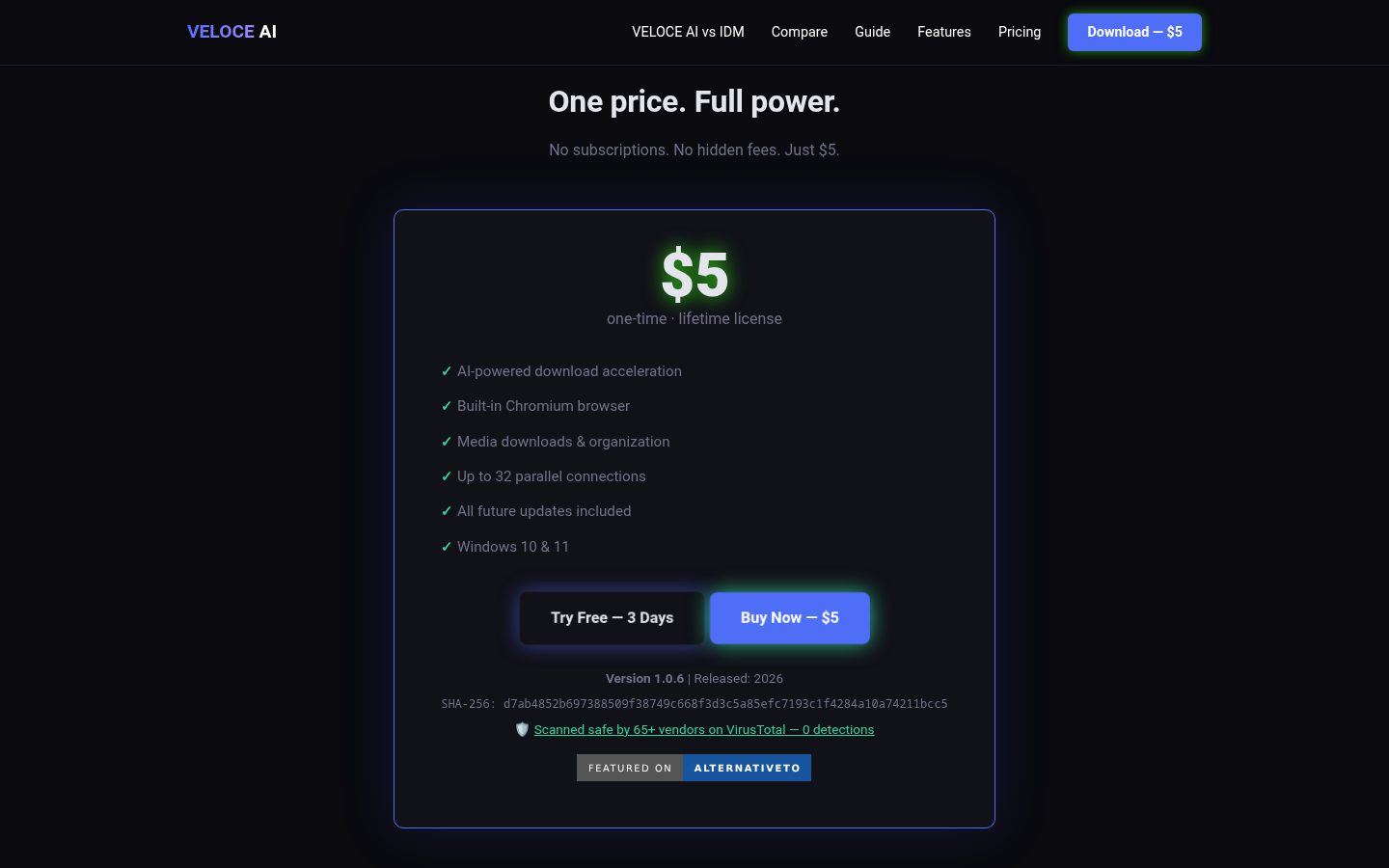 VELOCE AI Pricing