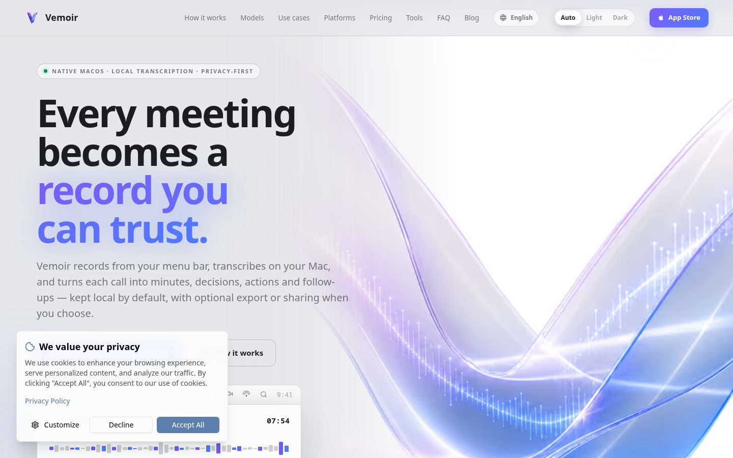 Vemoir Homepage
