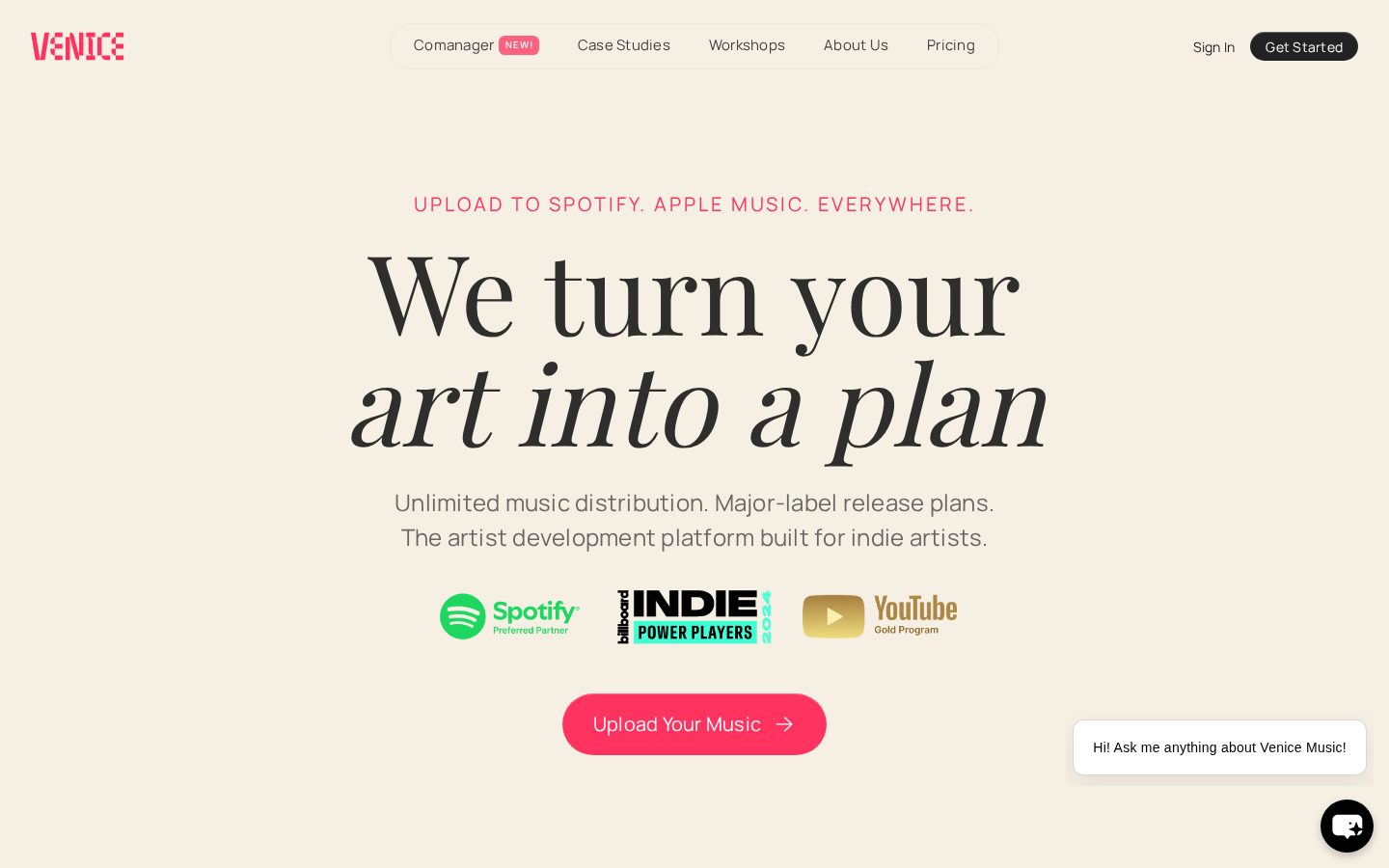Venice Music Homepage