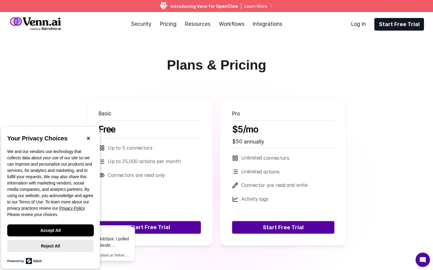 Venn.ai Pricing