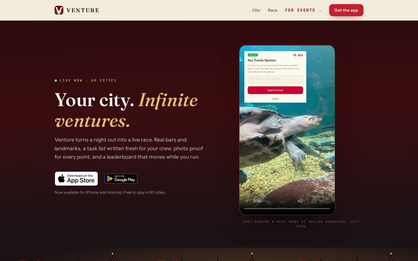 Venture Race Homepage