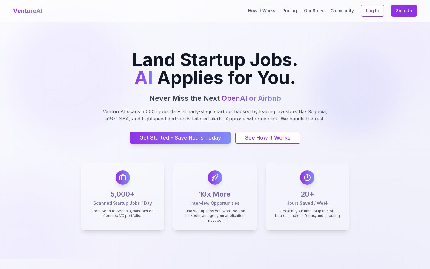 VentureAI Homepage