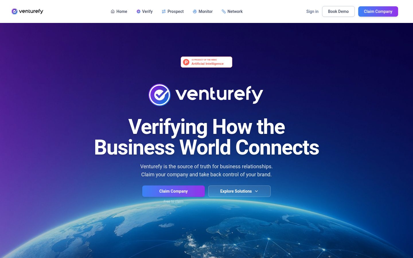 Venturefy Homepage