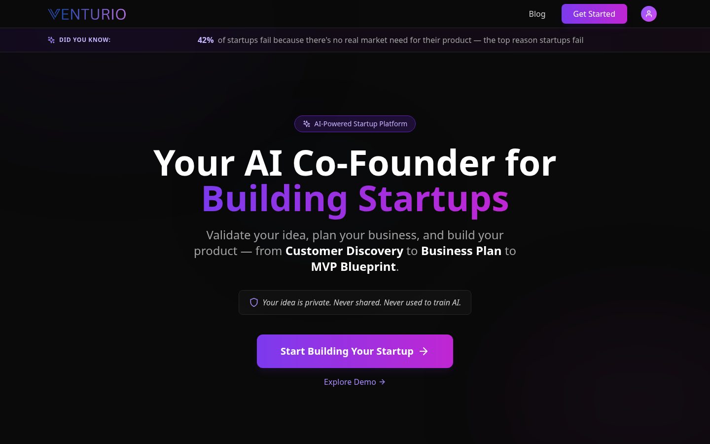 Venturio Homepage
