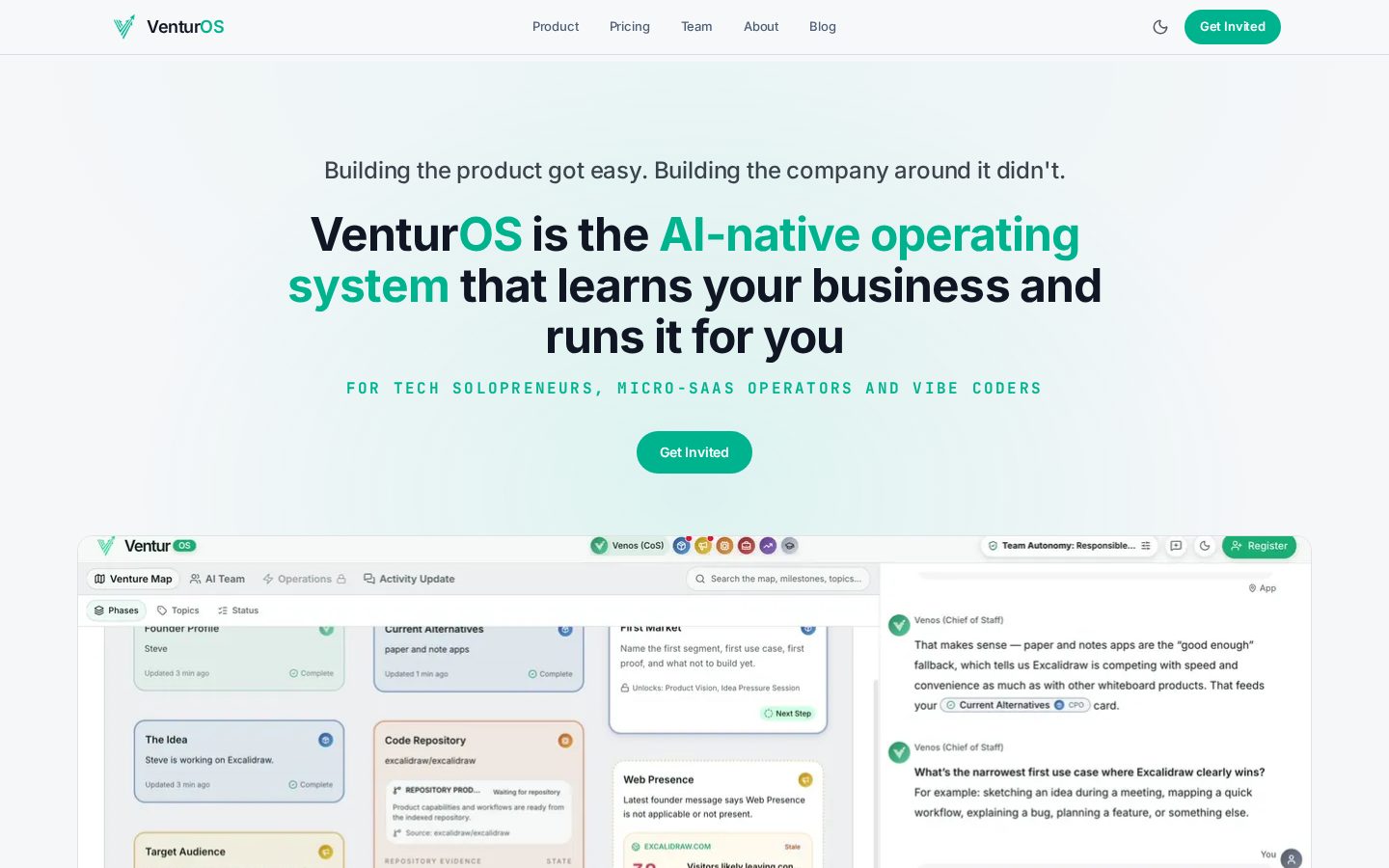 VenturOS Homepage