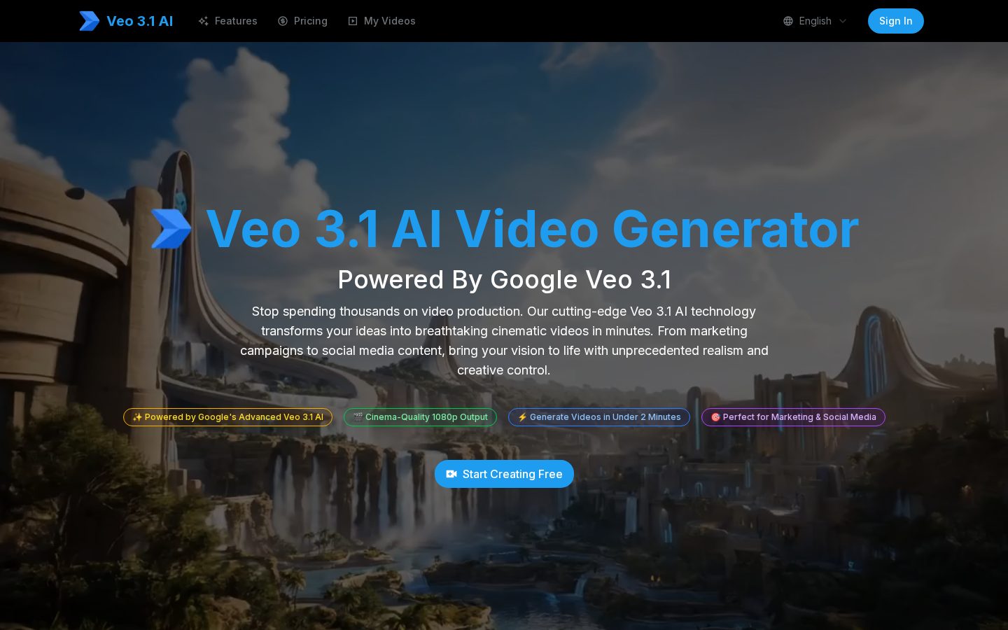 Veo-3-1.io Homepage