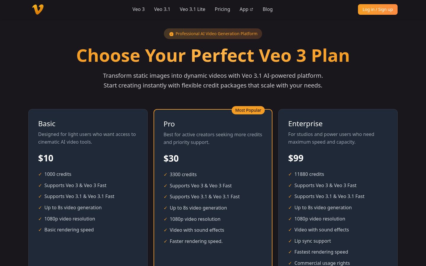 Veo 3 AI Pricing