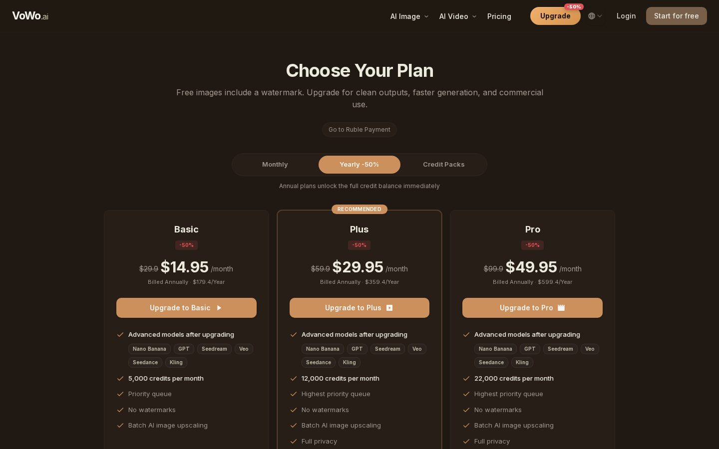 VEO 3 Video Generator Pricing