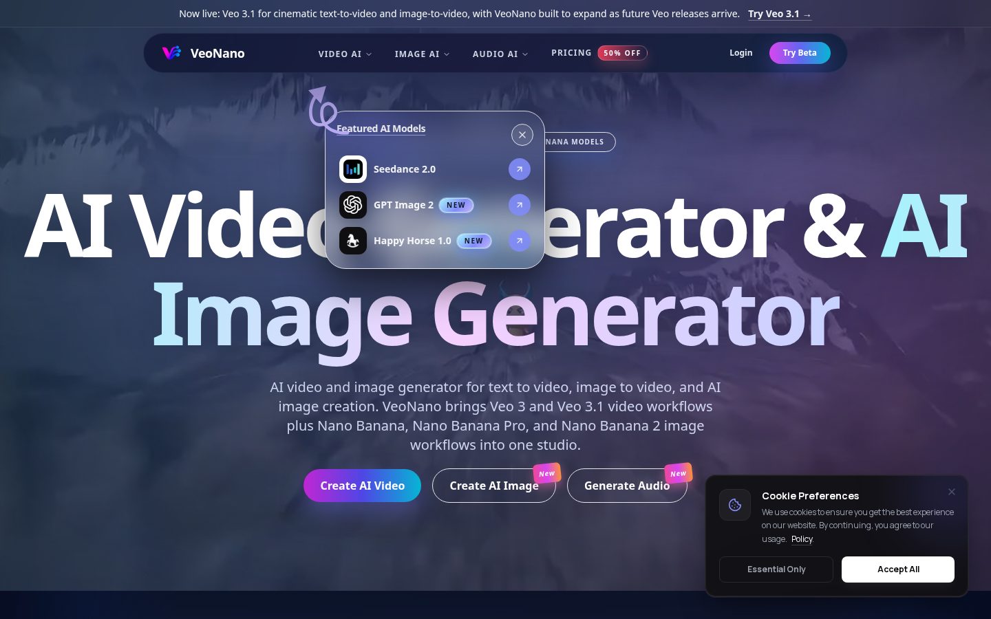 VeoNano Homepage