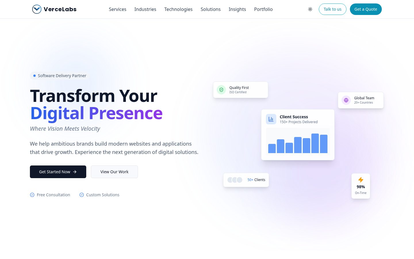 VerceLabs Homepage