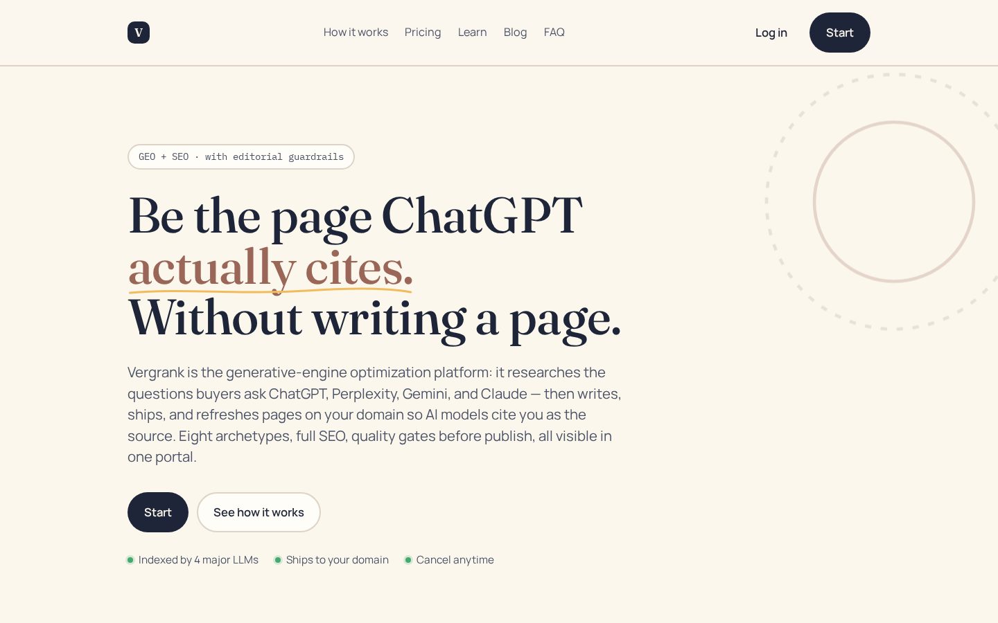 Vergrank Homepage
