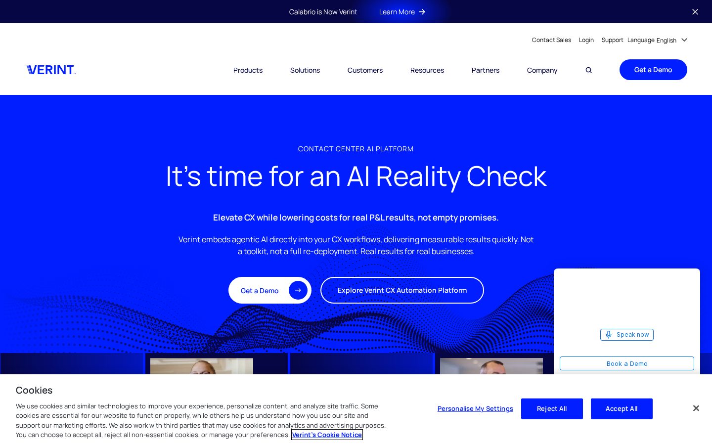 Verint Homepage
