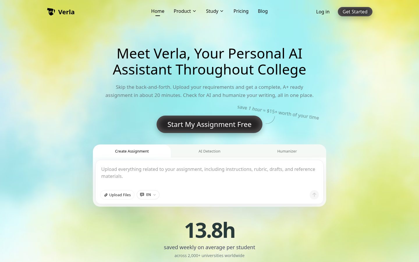Verla AI Homepage