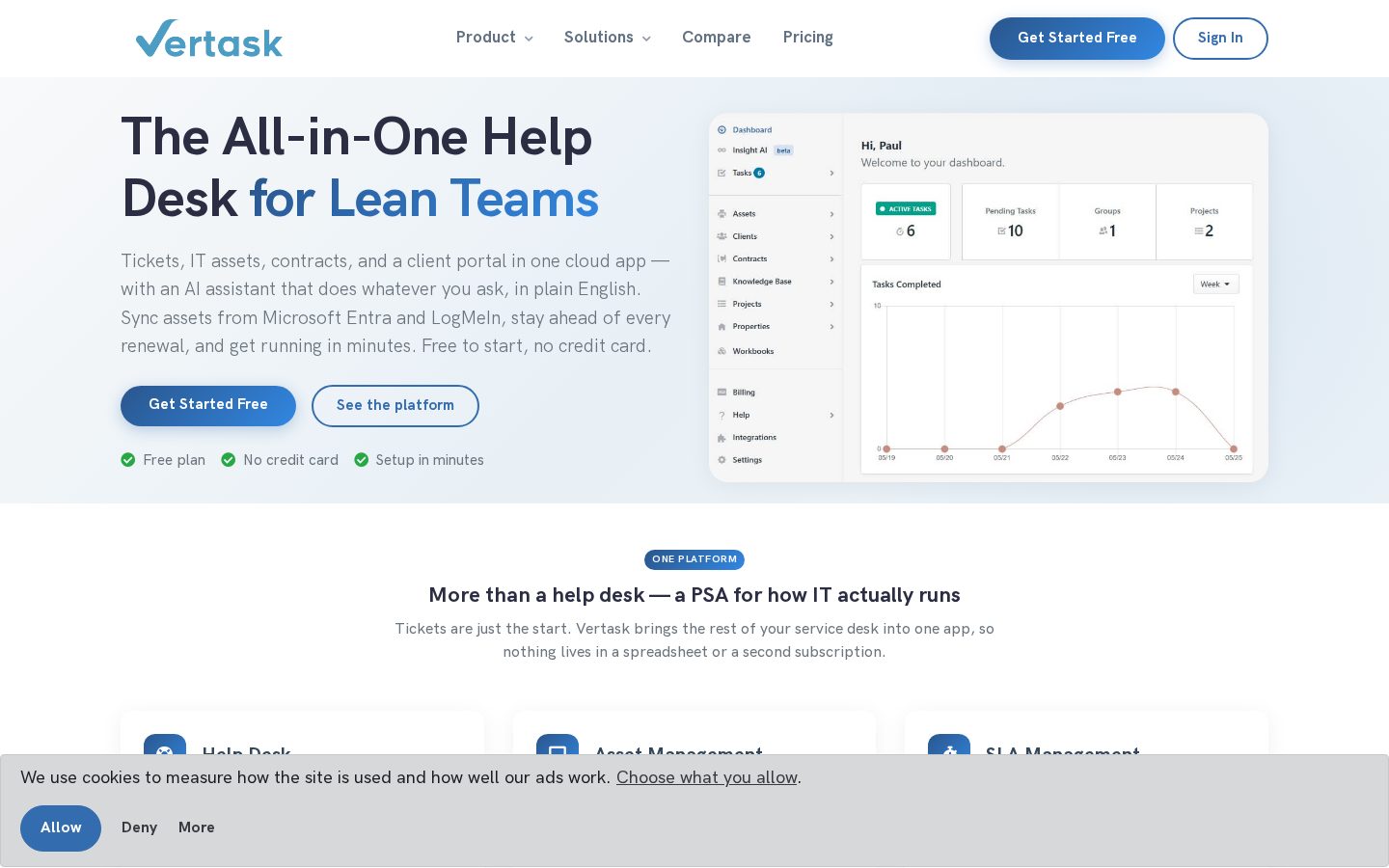 Vertask Homepage