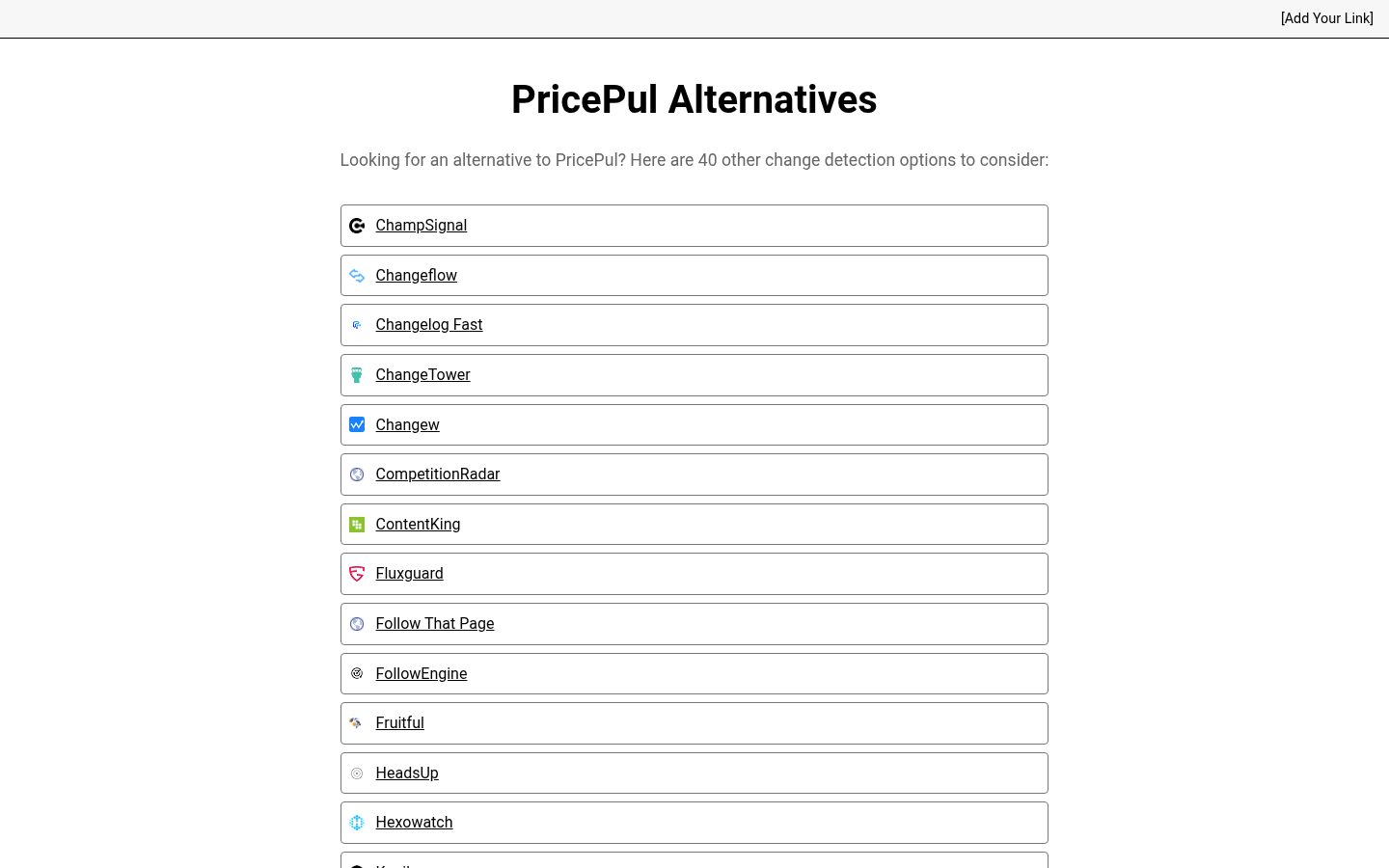 Very Good Alternative Pricing