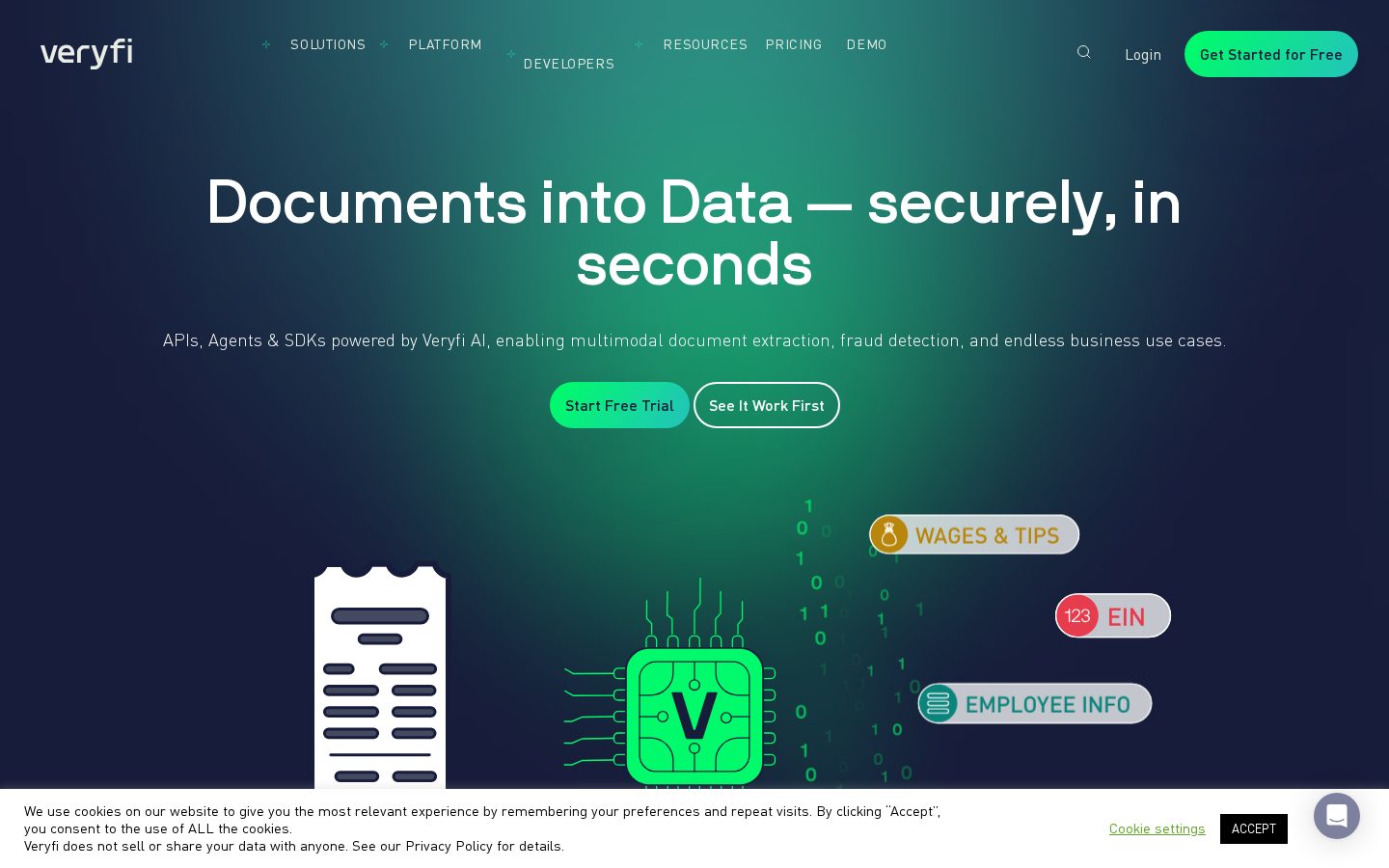 Veryfi Homepage