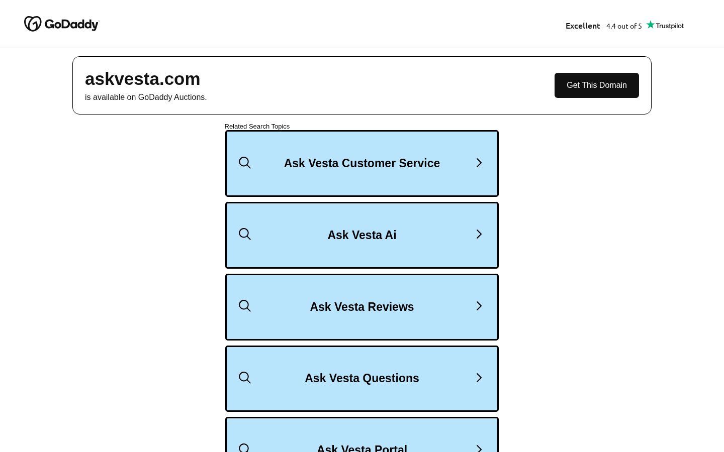 Vesta AI Homepage