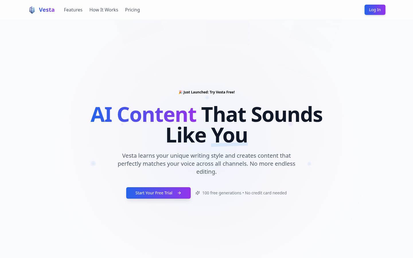 Vesta Homepage