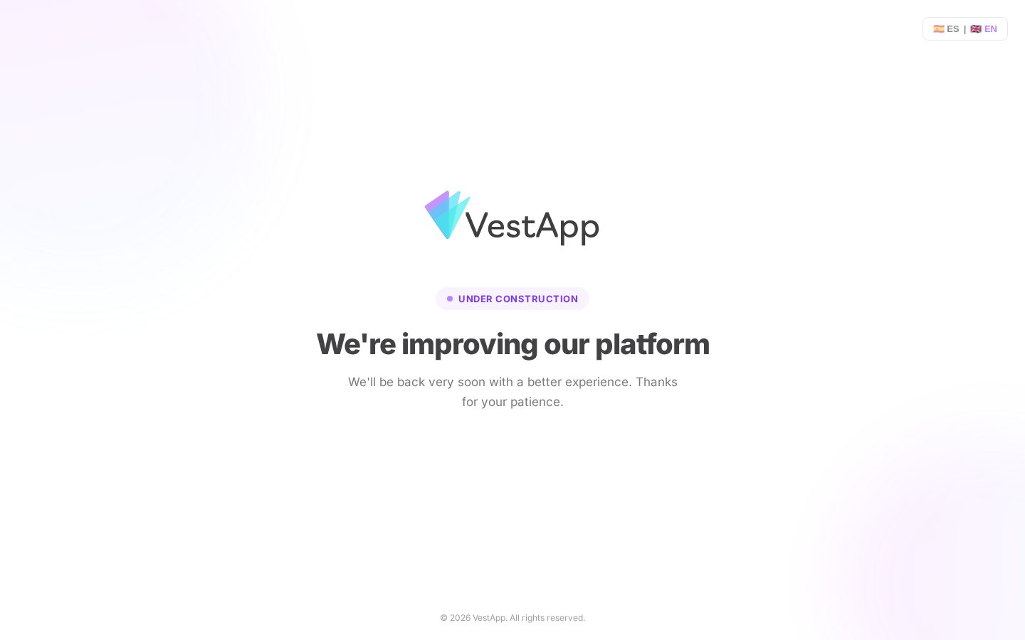 VestApp Homepage