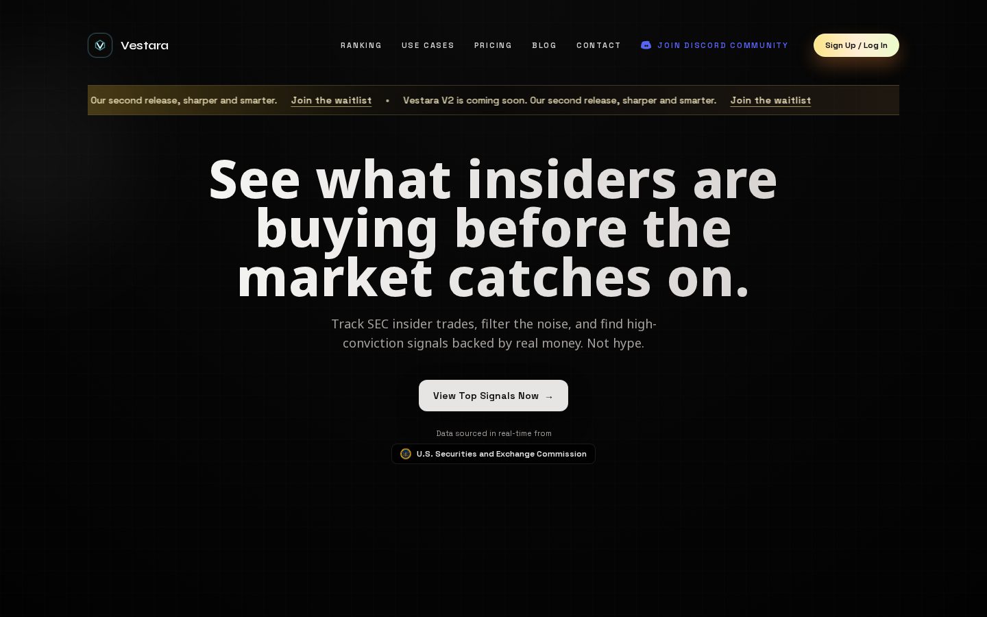 Vestara Homepage