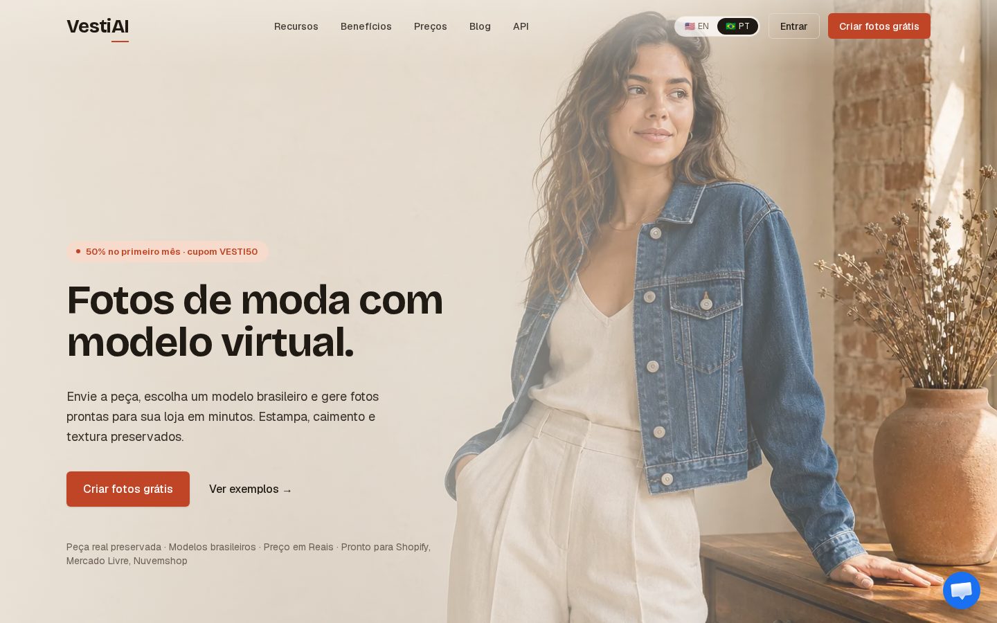 VestiAi Homepage