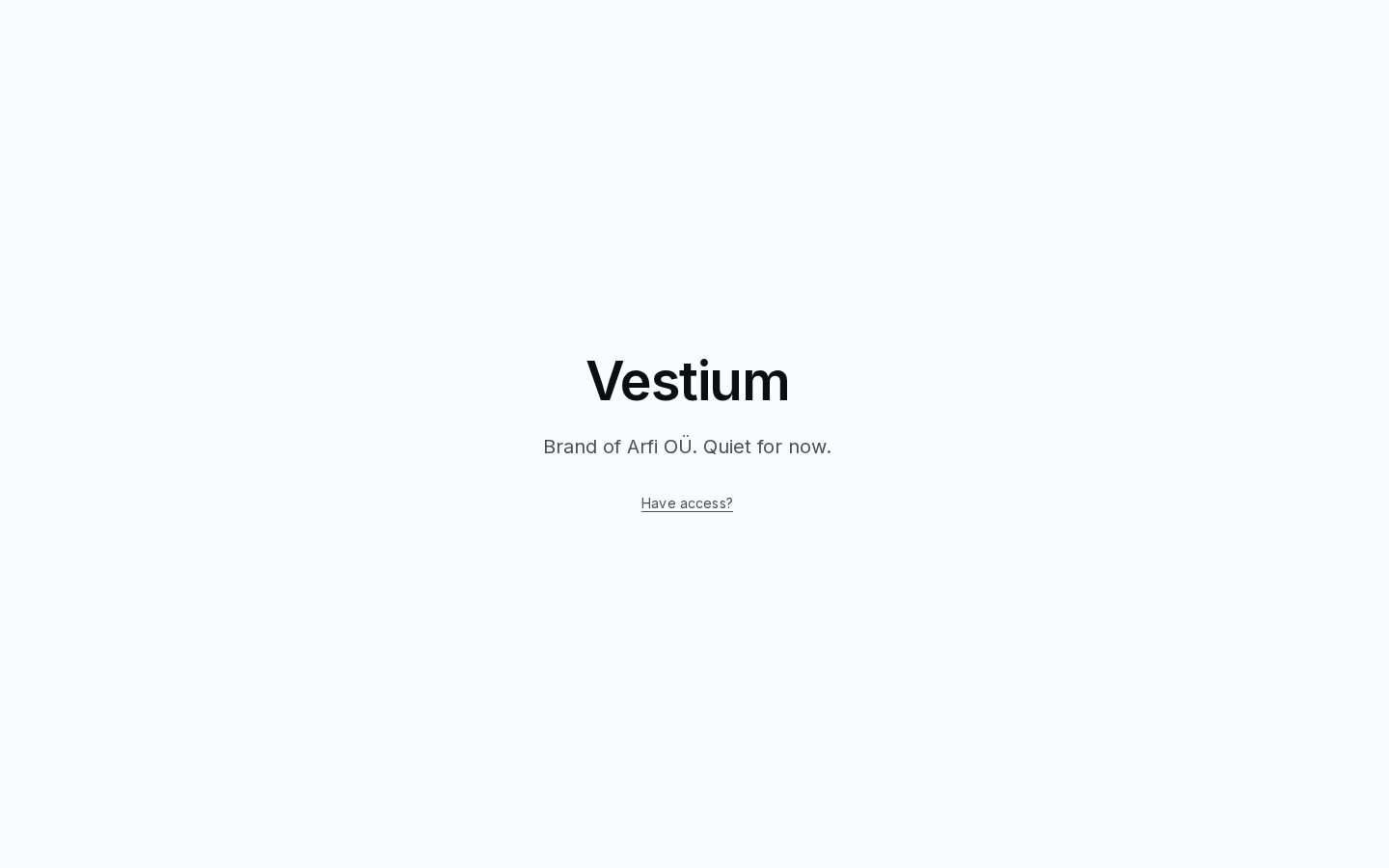 Vestium Homepage