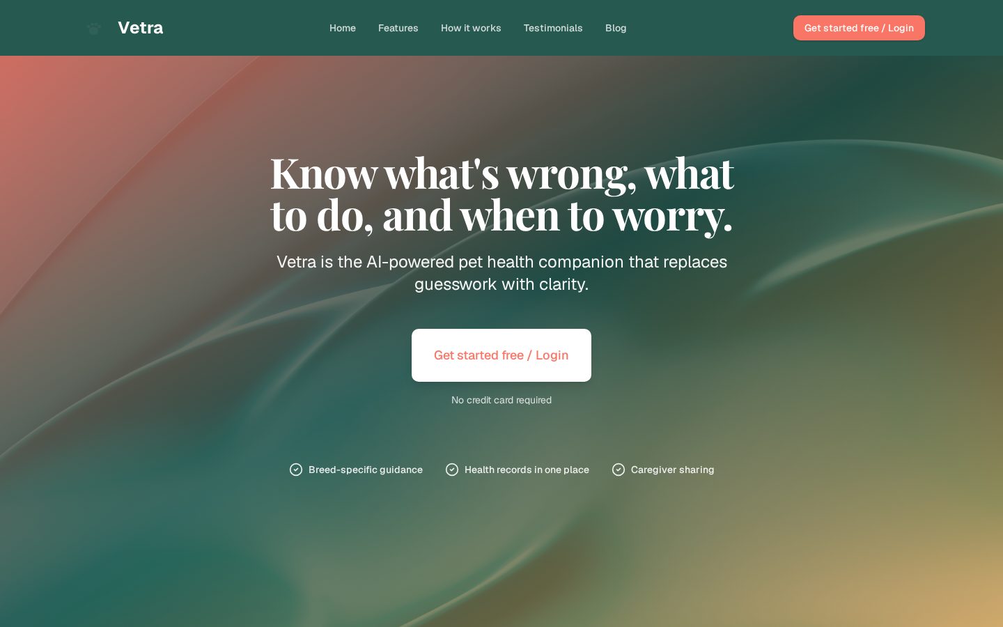 Vetra Homepage